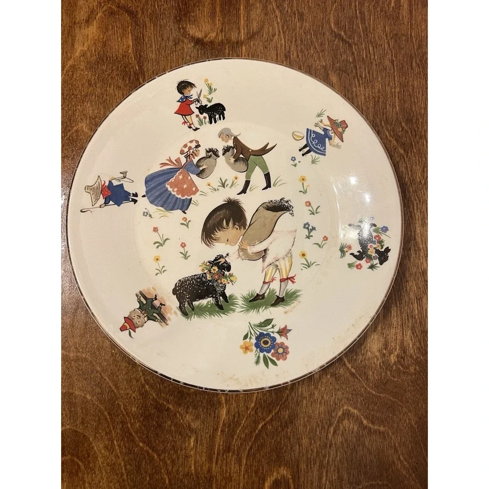 Arklow Ireland Ironstone Children's Nursery Rhymes Plate  Mary Had a Little Lamb